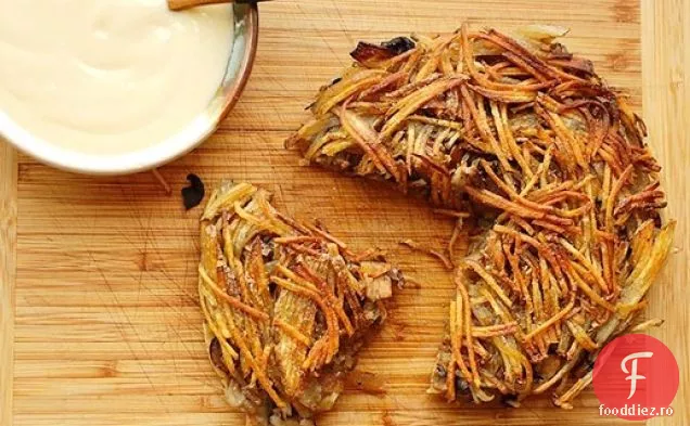 Vegan: cartofi crocanti, ceapa si ciuperci R. C. R. R.: