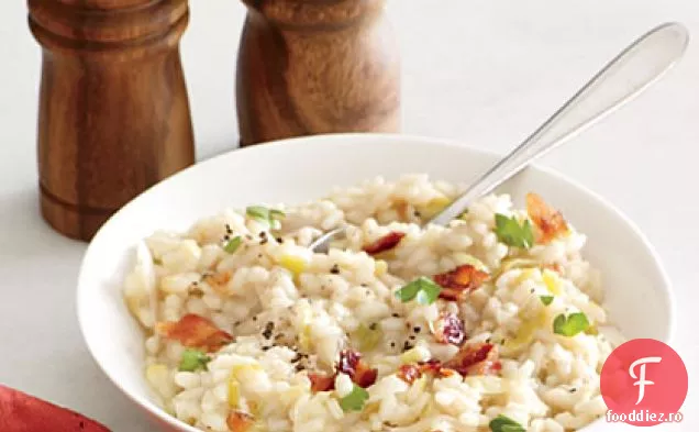 Risotto cu slănină și praz