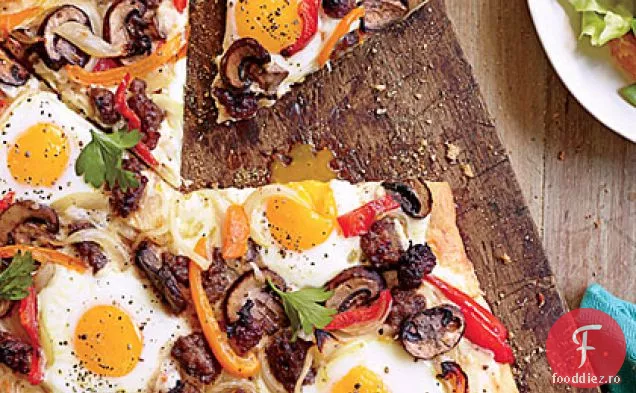 Mic Dejun Cârnați-Pizza Cu Ouă