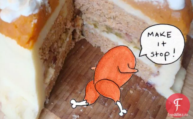 Cakespy: tort de Ziua Recunoștinței din curcan adevărat! Și Resturi