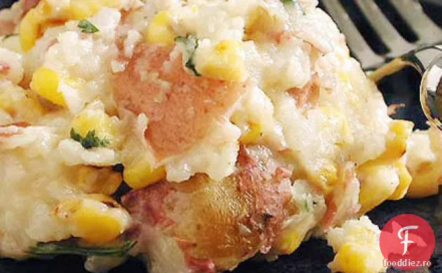 Piure de porumb și Mozzarella afumată