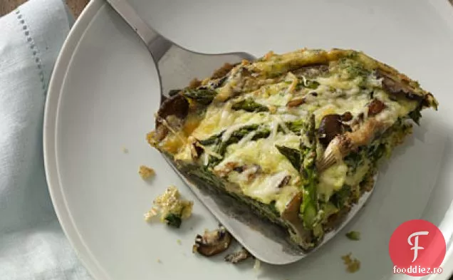 Frittata cu sparanghel și ciuperci
