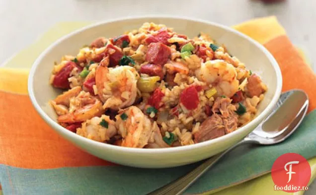 Pui, creveți și șuncă Jambalaya