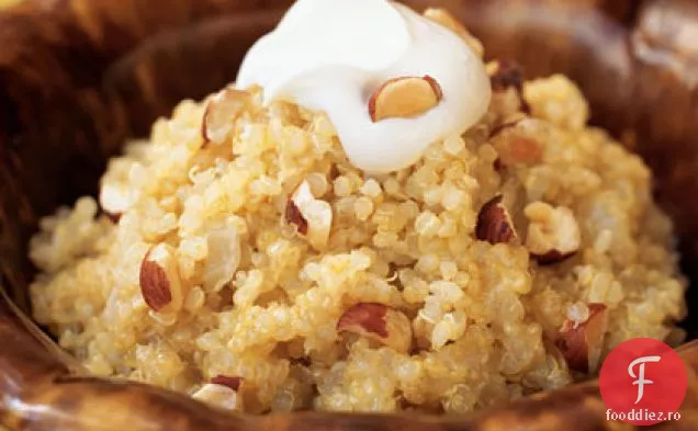 Quinoa și Risotto de ceapă cu CR Aproxume FRA și alune de pădure