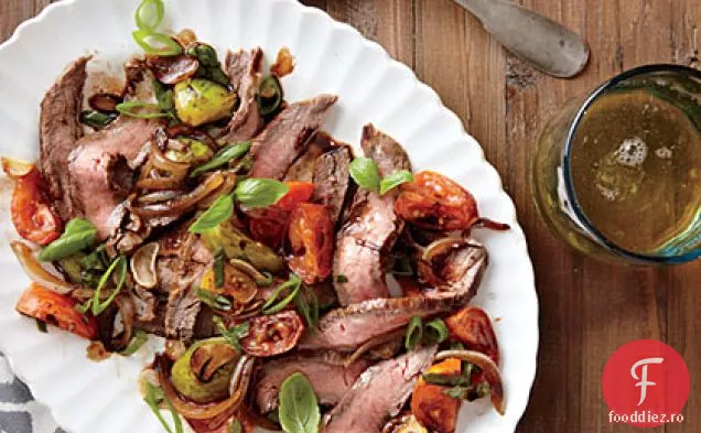 Friptură de flanc cu sos de roșii-Balsamic