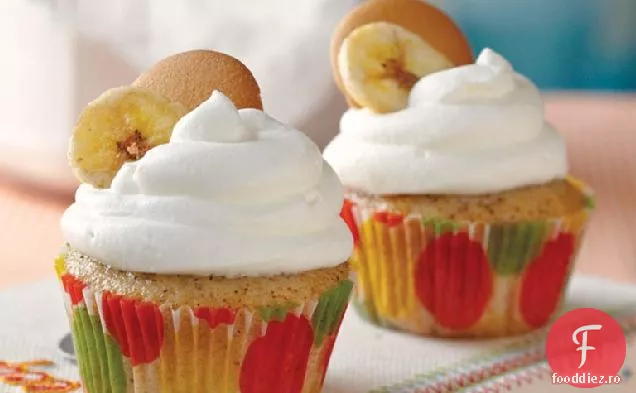 Cupcakes Cu Budincă De Banane