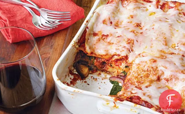 Lasagna cu ciuperci și spanac