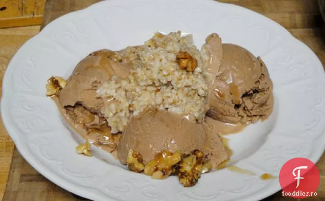 Topping de ovăz prăjit pentru înghețată