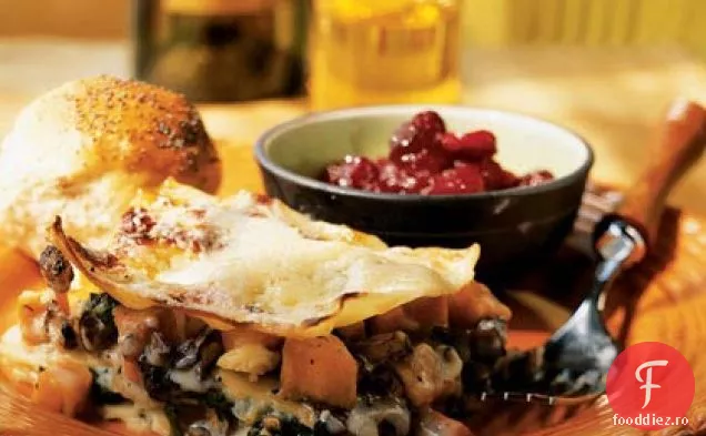 Lasagna cu legume de toamnă, Gruyingincrotre și Sage BC. Chamel