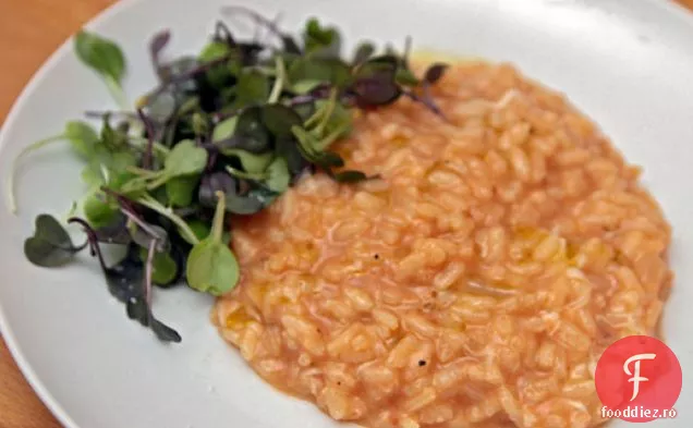 Cina în seara asta: Risotto de roșii prăjite cu Mozzarella proaspătă