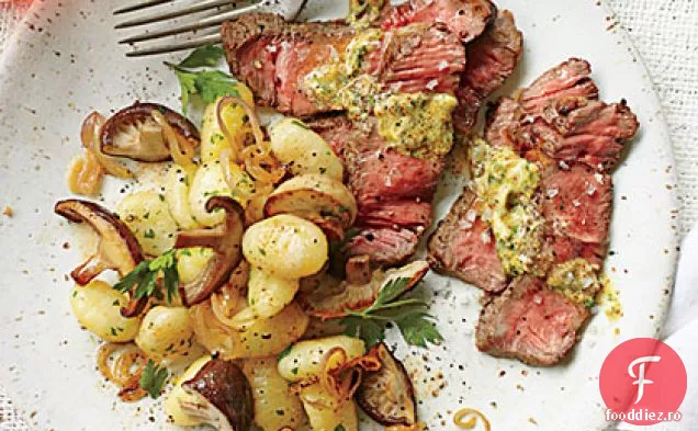 Friptură cu Gnocchi de ciuperci
