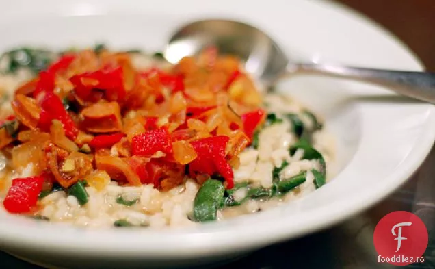 Risotto De Ardei Roșu, Cârnați Și Bietă
