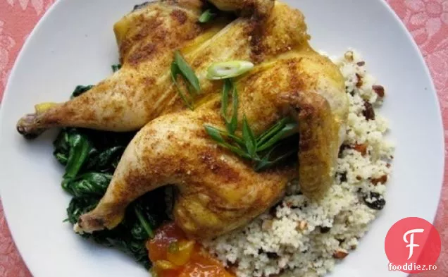 Cina de duminică: găini Cornish cu unt cu cuscus de migdale