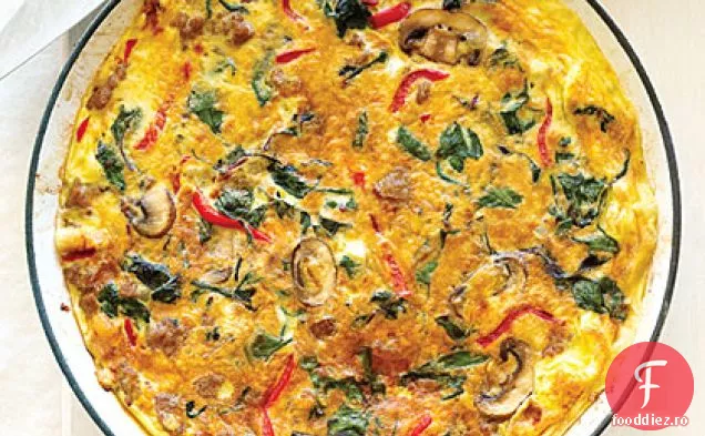 Frittata elvețiană și cârnați