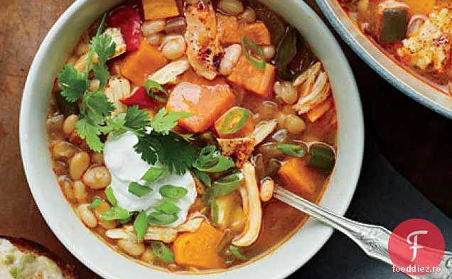 Tex-Mex Chicken Chili cu var