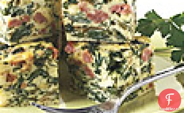 Frittata mușcă cu smog, cârnați și Feta