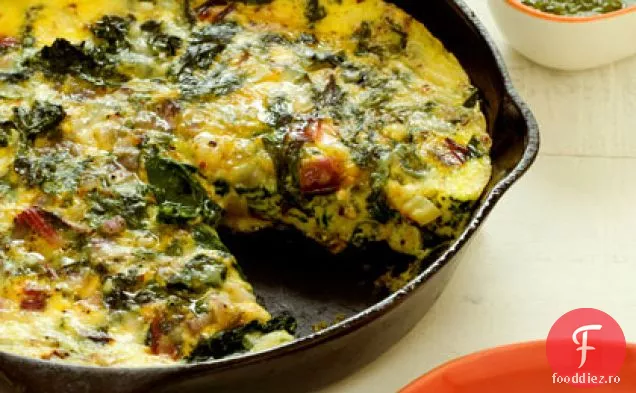 Frittata cu Ricotta și verdeață mixtă