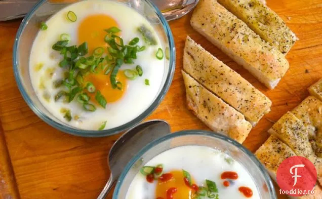 Ouă picante codate cu Focaccia