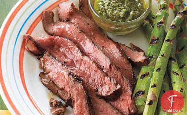 Friptură de flanc cu Salsa Verde
