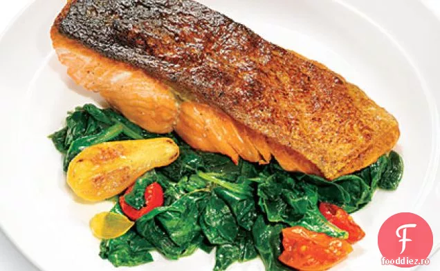 Somon ars cu spanac ofilit