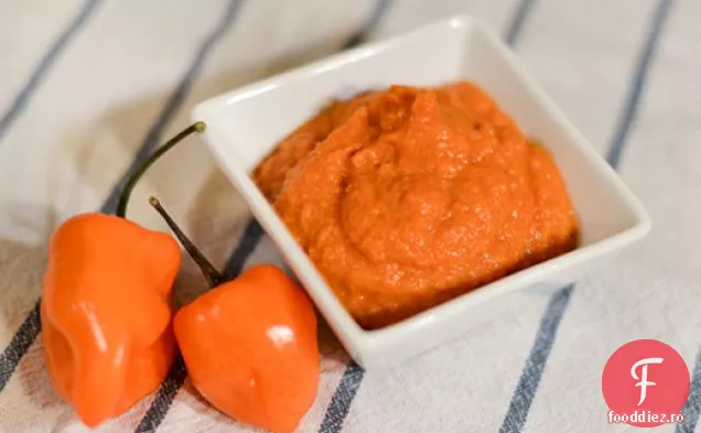 Sos iute Habanero de morcovi și roșii prăjiți