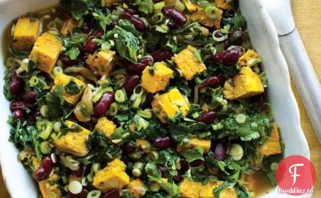 Tocană de ierburi verzi și fasole de rinichi (Ghormeh Sabzi) din ' noua bucătărie Persană