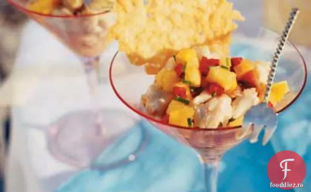 Cocktail de Crab cu chipsuri de parmezan