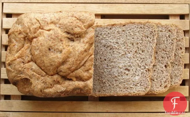 Mașină de pâine pâine integrală de grâu și unt de arahide