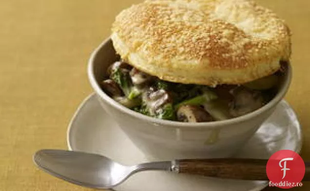 Ciuperci nu-potpies cu crustă de parmezan brânză