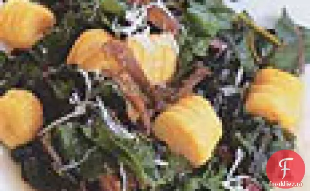 Gnocchi De Dovlecei De Nucă Cu Confit De Rață Și Bietă Elvețiană