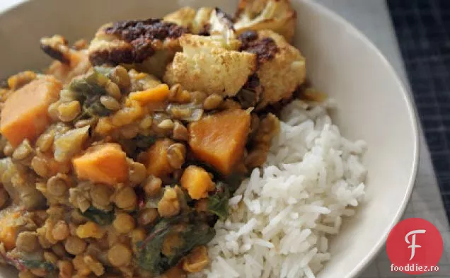 Linte Curry Cu Cartofi Dulci Și Bietă Elvețiană