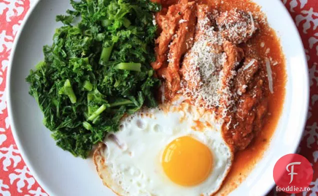 Trippa alla Romana (Tripa fiartă cu roșii, ierburi și parmezan)