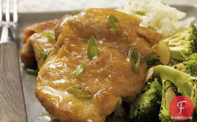 Pulpe de pui cu glazură de portocale-ghimbir