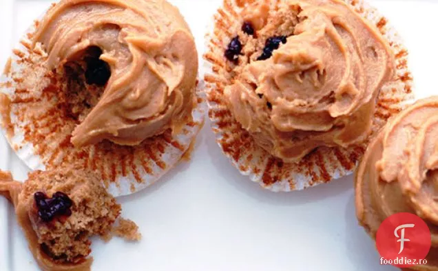 Cupcakes cu unt de arahide și jeleu