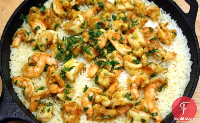 Creveții lui Madhur Jaffrey Biryani