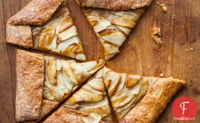 Apple și Caramel în vârstă Gouda Crostata