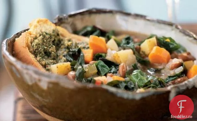 Ribollita cu Pesto de ierburi