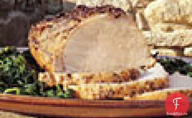 Carne de porc prăjită cu miere cu verdeață