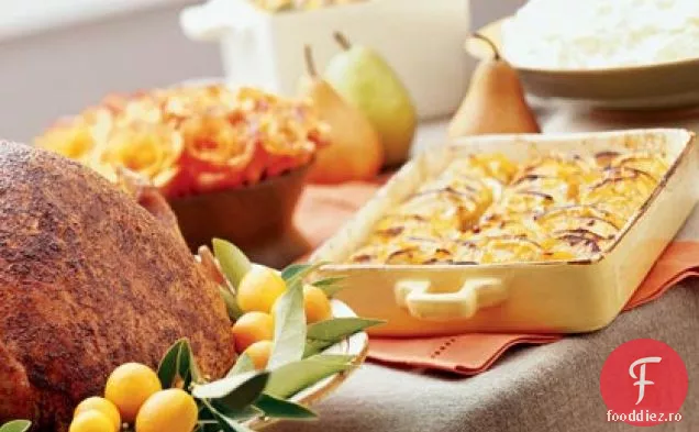 Cartofi dulci glazurați cu marmeladă și ghimbir