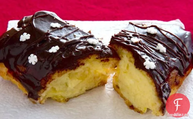 Eclere de vacanță cu Ganache de ciocolată cu mentă