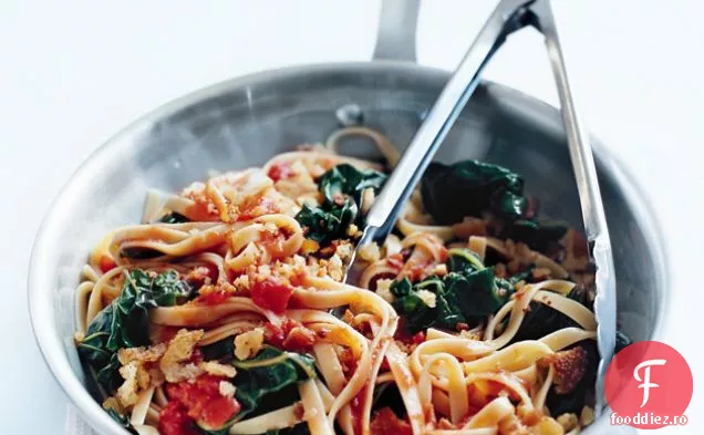 Fettuccine De Roșii Și Usturoi Crocant