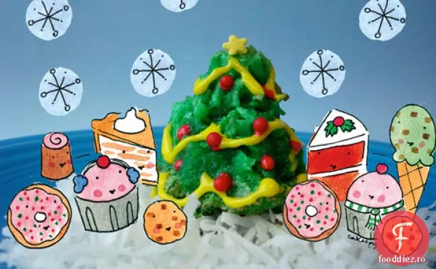 Macaroane De Nucă De Cocos Pentru Pomul De Crăciun