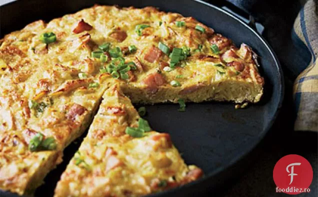 Tortilla cu șuncă și cartofi