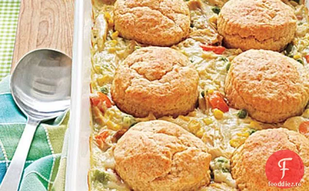Biscuit-Topped Potpie De Pui