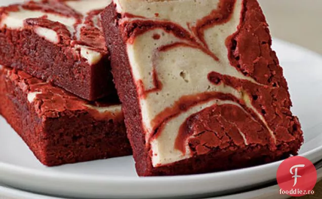 Red Velvet-Mentă Swirl Brownies
