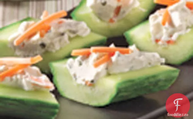 Cremă de brânză 'n Herb castravete Bites