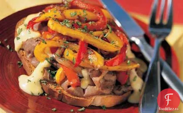 Sandwich Cu Brânză Philly Cu Față Deschisă