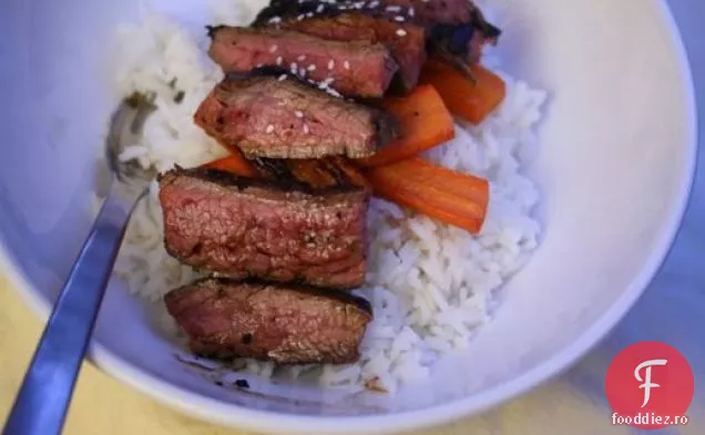 Mănâncă pentru opt dolari: castron de orez cu friptură de flanc marinată Miso