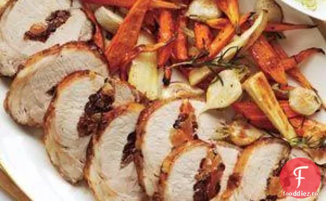 Muschi De Porc Umplut Cu Legume Rădăcinoase Prăjite