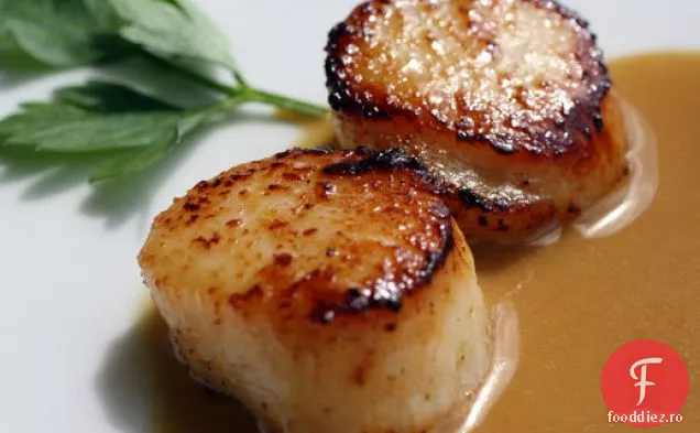 Ingredientul Secret (cafea): scoici arse cu Espresso Beurre Blanc